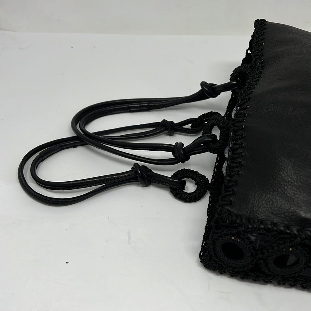 Prada Leather And Crochet Small Tote Bag - Picture 8 of 16